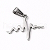 Tarnish Resistant 304 Stainless Steel Pendants STAS-I127-033P-1