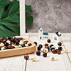 Craftdady 400Pcs 2 Style Natural Wood Beads WOOD-CD0001-32-5
