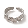 304 Stainless Steel Open Cuff Ring RJEW-C068-03C-P-2