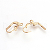 Brass Leverback Earring Findings KK-R071-07RG-3