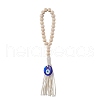 Wood Beads Hanging Ornaments HJEW-JM03312-01-3