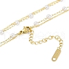 Ion Plating(IP) Golden Tone 304 Stainless Steel Double Layer Butterfly Pendant Necklaces for Women NJEW-K276-08G-02-2