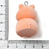 Flocking Resin Cute Pendants RESI-D072-01B-3
