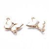 Eco-Friendly Alloy Micro Pave Clear Cubic Zirconia Links Connectors X-ENAM-Q437-058E-NR-3