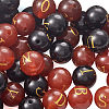 2 Sets 2 Colors Natural Black Agate & Red Agate Beads G-TA0001-45-12