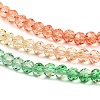 Transparent Painted Glass Beads Strands X1-DGLA-A034-T4mm-A04-4
