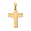 304 Stainless Steel Pendants STAS-B086-06G-1