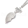 BFF/Best Friends Forever Alloy Pendant Necklaces NJEW-K124-02D-P-4