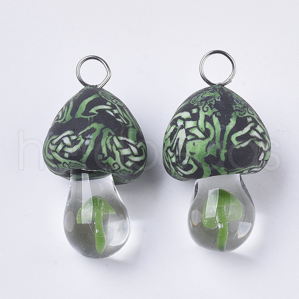 Wholesale 2 pcs, Handmade Polymer Clay Pendants