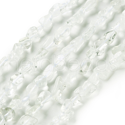 Natural Green Quartz Beads Strands G-P497-01C-67-1
