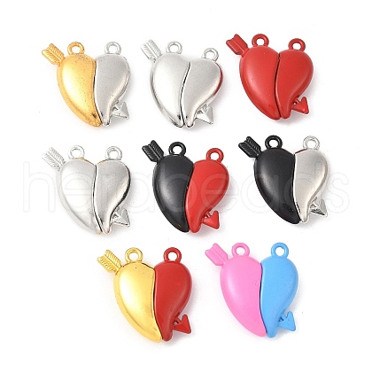 Spray Painted Alloy Magnetic Pendants PALLOY-V006-12-1