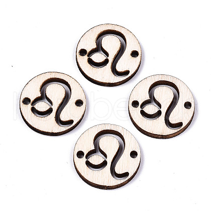 Unfinished Natural Poplar Wood Links Connectors WOOD-S045-139A-04-1