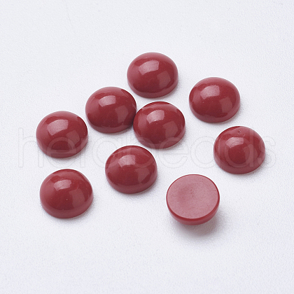 Synthetic Coral Cabochons X-G-F501-03-6mm-1