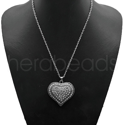 Fashion Unisex Alloy Rhinestone Pendant Necklaces YH1785-4-1