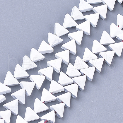 Spray Painted Non-magnetic Synthetic Hematite Beads Strands G-T116-15-16-1