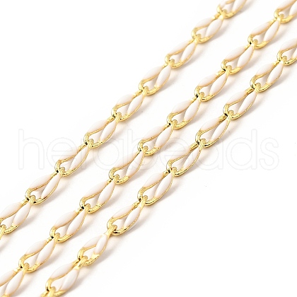 Brass Enamel Curb Chains CHC-C003-13G-02-1