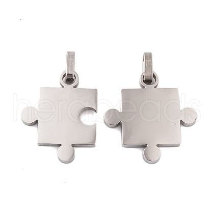 Non-Tarnish 304 Stainless Steel Split Pendants STAS-K283-01P-1