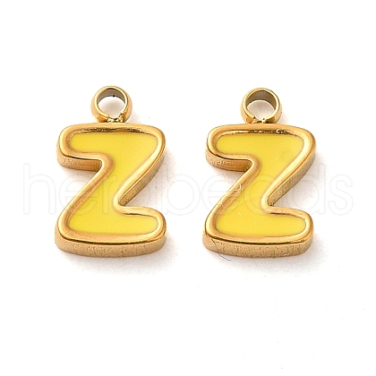 304 Stainless Steel Enamel Charms STAS-L022-292G-Z-1
