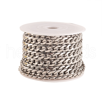304 Stainless Steel Cuban Link Chains CHS-CJ0001-28P-1