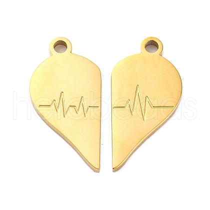 304 Stainless Steel Split Pendants STAS-H235-03D-G-1