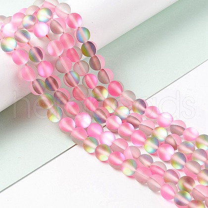 Synthetic Moonstone Beads Strands G-E573-01B-11-1