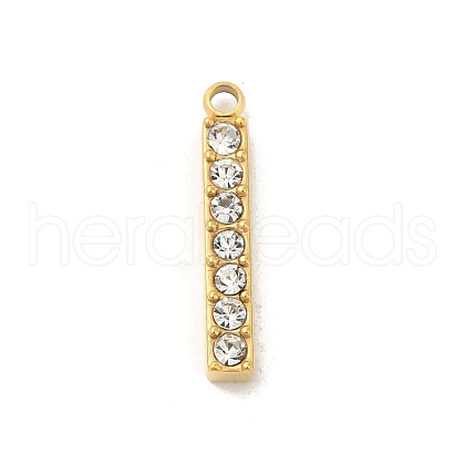 Ion Plating(IP) 304 Stainless Steel Rhinestone Pendants STAS-S131-10G-1