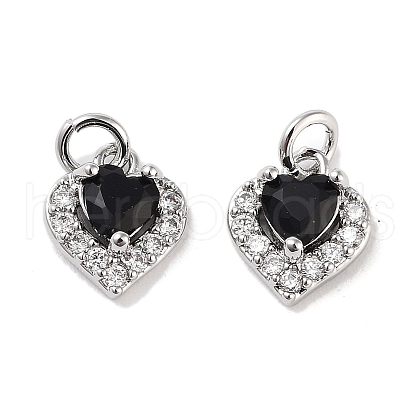 Brass Micro Pave Cubic Zirconia Pendants KK-B102-10P-1