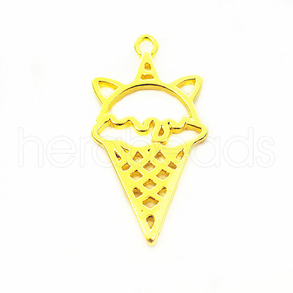 Zinc Alloy Open Back Bezel Pendants PALLOY-E524-A02-G-1