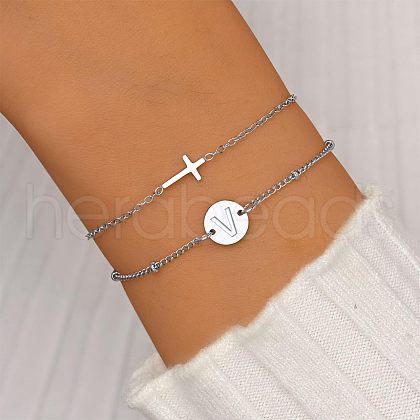 304 Stainless Steel Chain Bracelets FS-WGDF801-48-1