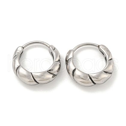 316 Surgical Stainless Steel Hoop Earrings EJEW-D096-12AS-25-1