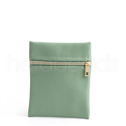 Rectangle PU Leather Jewelry Gift Zipper Bags PW-WGB98FA-13-1