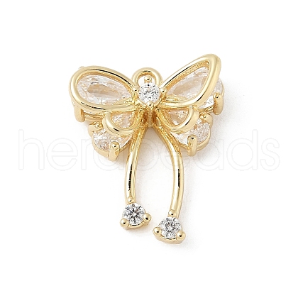 Brass Micro Pave Cubic Zirconia Pendants KK-M326-18B-G-1