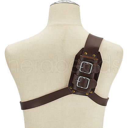 PU Leather Sword Holster Sword Back Sheath for Medieval Renaissance Cosplay Props AJEW-WH0248-583-1