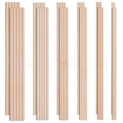 Olycraft 6 Styles Beech Wood Sticks WOOD-OC0004-05B-1