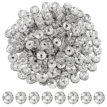 DICOSMETIC 200Pcs Iron Rhinestone Spacer Beads RB-DC0001-08-1