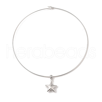 Brass Charm Necklace BJEW-Q350-04A-P-1