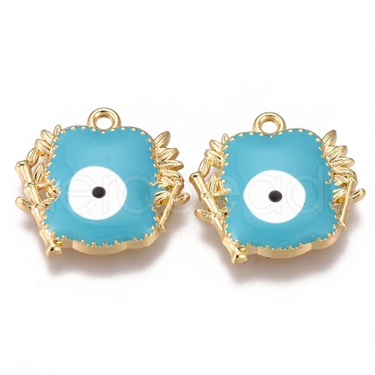 Eco-Friendly Alloy Enamel Pendants ENAM-N050-31C-NR-1