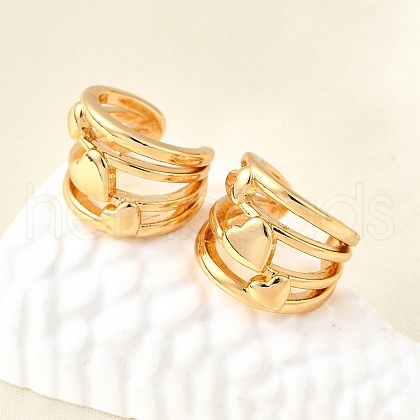 Brass Cuff Earrings EJEW-F370-35G-1