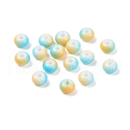 Opaque Spray Painted Glass Beads X1-GLAA-G118-01A-1