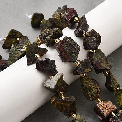 Raw Rough Natural Dragon Blood Beads Strands G-Z087-A03-1