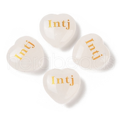 Natural Quartz Crystal Heart Engraving MBTI Figurines Statues for Home Office Desk Decorations X1-G-K353-05B-1
