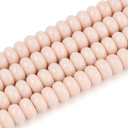 Opaque Spray Painted Glass Beads GLAA-ZX008-4mm-18H-1