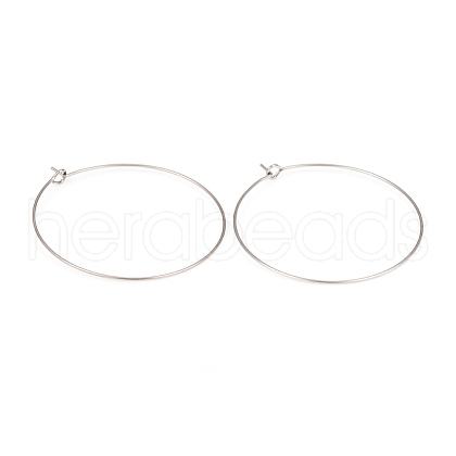 316L Surgical Stainless Steel Hoop Earring Findings STAS-G229-07P-06-1