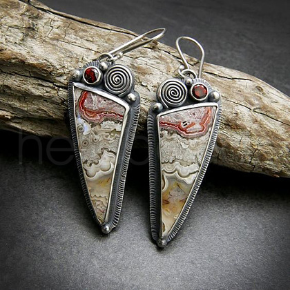 National Style Alloy Rhinestone Dangle Earrings FS-WGBC682-09-1