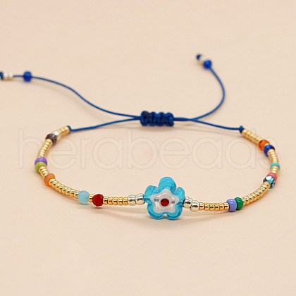 Bohemian Style Floral Beaded Braided Bracelets PK5230-2-1