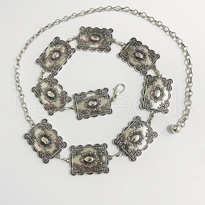 Alloy Rectangle Link Chain Waist Beads FS-WG1BBEA-02-1