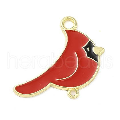 Rack Plating Alloy Enamel Bird Connector Charms ENAM-U001-03E-G-1