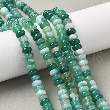 Natural Banded Agate Beads Strands G-F790-I01-01H-1
