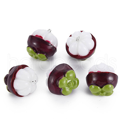 Opaque Resin Pendants RESI-S356-074-1