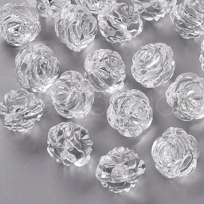 Transparent Acrylic Beads PL305Y-1-1